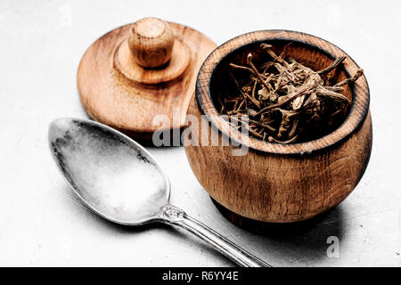 Rhizomes séchés et des racines de la valériane.médicinales Plantes médicinales Banque D'Images