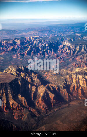 Grand Canyon vue aérienne. Banque D'Images