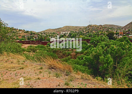 Frontière séparant les Etats-Unis du Mexique près de Nogales, Arizona Banque D'Images