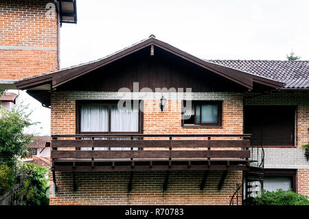 L'architecture allemande coloniale briques et rustique en bois Banque D'Images