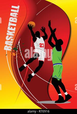 L'affiche de basket-ball. Vector illustration Illustration de Vecteur