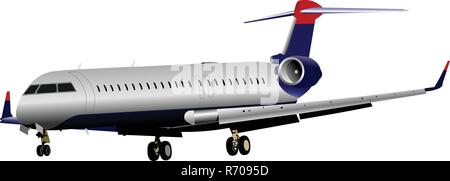 Avion de passagers. Illustration Vecteur de couleur pour les concepteurs Illustration de Vecteur