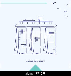 MARINA BAY SANDS skyline vector illustration Illustration de Vecteur