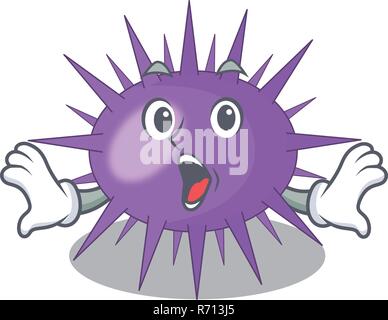 Paysages sous-marins surpris sur mascot sea urchin Illustration de Vecteur