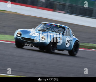 Mike Whitaker, TVR Griffith, PNJ 617 C, Jet Trophée de la bataille d'Angleterre, Silverstone Classic 2015, Chris McEvoy, circuit, cjm-photographie, classic Banque D'Images