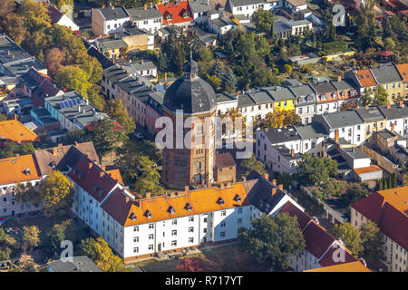 Vue aérienne, Bernburg Château, Bernburg, Saxe-Anhalt, Allemagne Banque D'Images