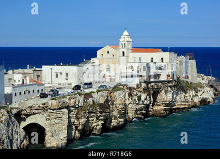 Église de la Chiesa di Santa Croce, Vieste, Gargano, Pouilles, Italie Banque D'Images