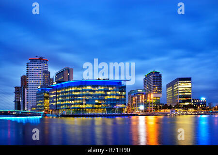 Media City, Salford Quays, Manchester, Angleterre, Royaume-Uni Banque D'Images