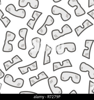 Les lunettes de ski d'hiver différents motif transparent Banque D'Images