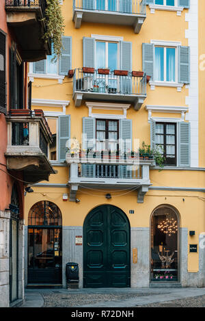 Bâtiments colorés de Brera, Milan, Italie. Banque D'Images