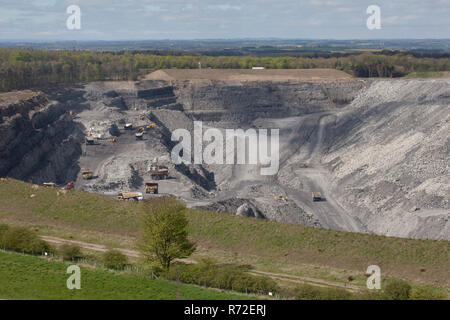 Shotton mine de surface est une mine de charbon à ciel ouvert exploitées par groupe de banques à proximité de l'A1 à Stannington dans le Northumberland. Banque D'Images