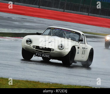 Mike Gardiner, Dan Cox, TVR Griffith, FYC C 826, Protections Trophy, Silverstone Classic 2015, Chris McEvoy, circuit, cjm-photographie, voitures classiques, Banque D'Images