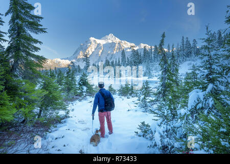 Le mont Shuksan est une montagne dans le nord-ouest du Pacifique dans le mont Baker Wilderness Banque D'Images