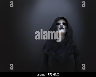 Le rendu 3D de la mort d'un ange ou démon. Banque D'Images