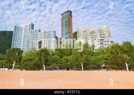 Plage vide Repulse Bay. Hong Kong. La Chine. Banque D'Images