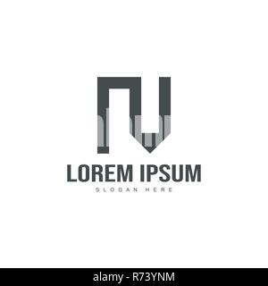 Logo lettre initiale modèle. Template design logo lettre minimaliste Illustration de Vecteur