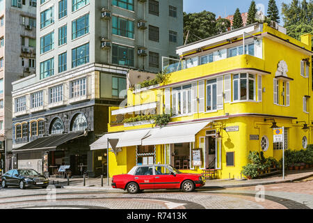 Stanley, Hong Kong - Décembre 13, 2016 : vue sur la petite ville rue à jour chaud temps. La rue principale de Stanley. Banque D'Images