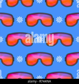 Les lunettes de ski hiver Modèle transparent Banque D'Images