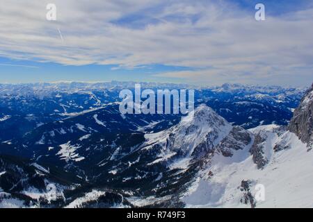 Vue depuis le glacier de Dachstein, Autriche Banque D'Images