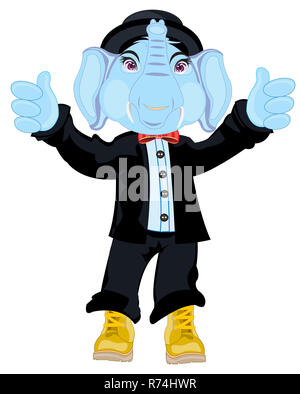 Animaux d'éléphant en litige Banque D'Images