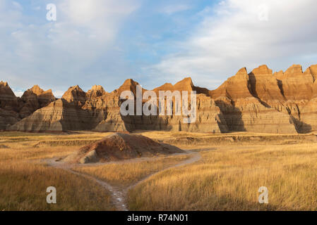 Buttes, d'érosion, Badlands NP, Automne, S. Dakota, USA, par Dominique Braud/Dembinsky Assoc Photo Banque D'Images