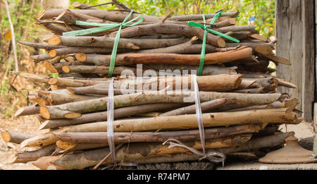 Pays empilés et cut logs pour bois de chauffage Banque D'Images