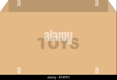 Boîte carton vecteur pour jouets concept Illustration de Vecteur