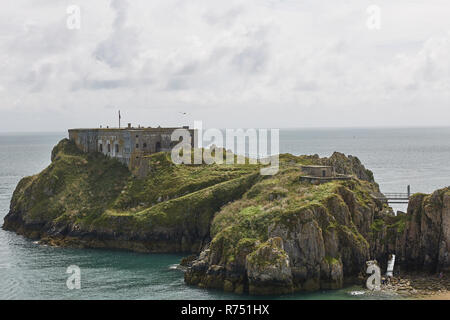 Château à Tenby au Pays de Galles, Royaume-Uni. Banque D'Images