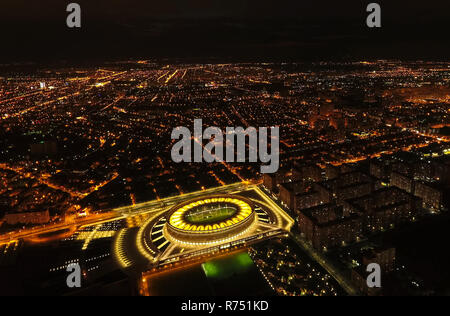 Stade de Krasnodar dans la ville de Krasnodar. Le bâtiment moderne du stade dans le sud de la Russie. Banque D'Images