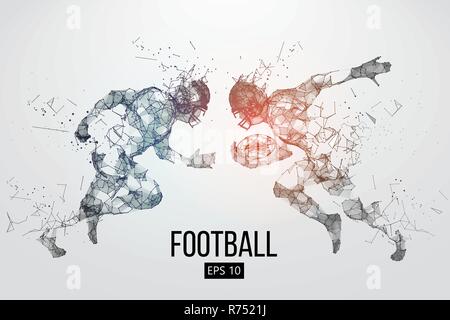 Silhouette d'un joueur de football américain. Rugby. Vector illustration Illustration de Vecteur