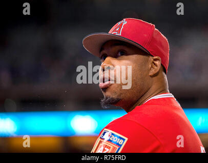 Décembre 07, 2018 Anaheim, CA.(FICHIER PHOTOS) Deux joueurs de baseball professionnel est mort dans un vol aller de travers en Venezuela quand ils s'écrasa leur voiture tout en esquivant un piège placé par des bandits, selon des rapports.(18) Luis Valbuena, une ligue majeure de 11 ans, ancien combattant et ancien joueur de ligue majeure de Jose Castillo ont été tués jeudi lorsque la voiture a renversé tout en essayant d'éviter un rocher placé sur leur chemin, El Nuevo Herald a signalé. (Photographe complète absolue & Company : Juan de crédit/MarinMedia.org/Cal Lainez Sport Media Network Television (veuillez communiquer avec votre représentant des ventes Banque D'Images