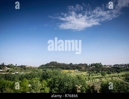 Le paysage du parc de la ville de Vila Nova de Famalicão Nord Portugal Banque D'Images