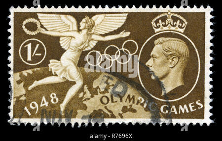 Timbre-poste à partir de la Grande-Bretagne dans la King George VI - Jeux Olympiques 1948 series Banque D'Images