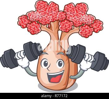 Arbre bouteille remise en forme en forme de rose cartoon illustration vecto Illustration de Vecteur