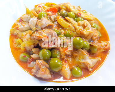 Poulet Curry Phanaeng ,nourriture thaïe. Banque D'Images