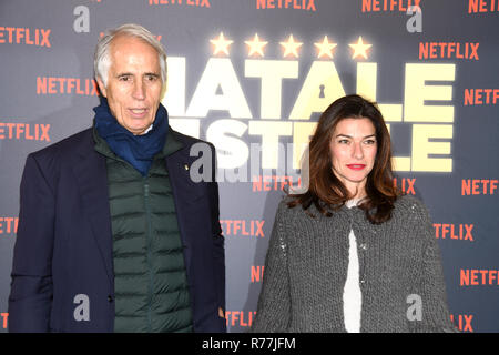 07 Dic 2018 Rome - l'espace moderne - film aperçu UN NATALE UN 5 stelle Malagòand Marzanati Giovanni Daniela vous Crédit : Giuseppe Andidero Banque D'Images