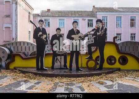 Vinnytsia, Ukraine - le 13 octobre 2017 : Les Beatles monument à Vinnytsia, Ukraine centre-ville Banque D'Images