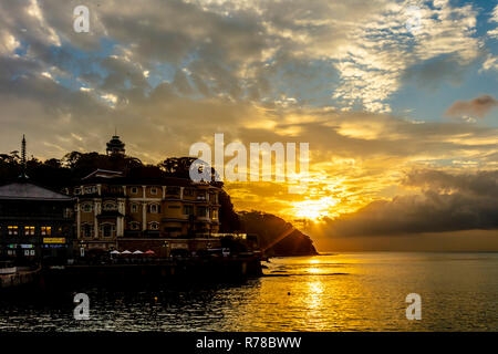 Kamakura, Kanagawa / Japon - le 3 décembre 2018 : Coucher de soleil à l'île d'Enoshima kamakura automne Banque D'Images