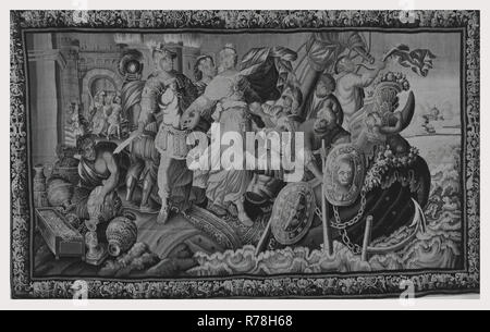 Chute de Troie : Helen navire embarquement pour retourner à Sparte Banque D'Images