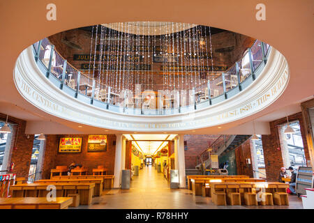 Dôme Central Food Hall à Quincy Market, Boston, Massachusetts, États-Unis d'Amérique. Banque D'Images