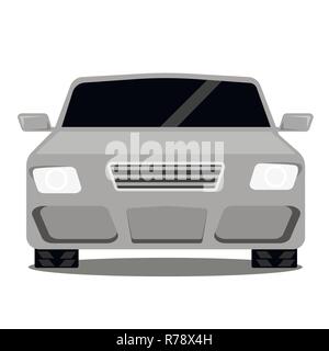 Voiture de sport d'argent sur fond blanc Illustration de Vecteur