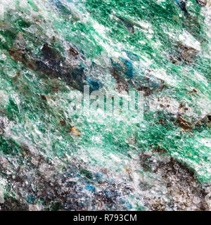 Texture naturelle de minéraux Fuchsite verte Banque D'Images