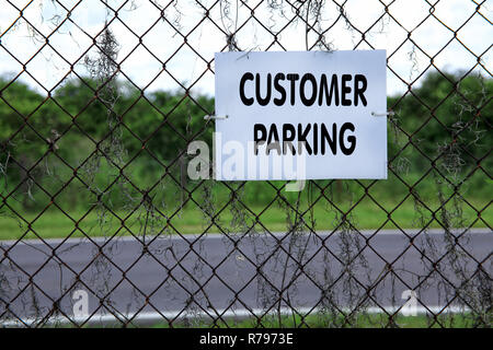 Parking client sign Banque D'Images