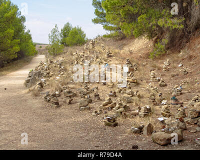 Messages sur le Camino - Torres del Rio Banque D'Images