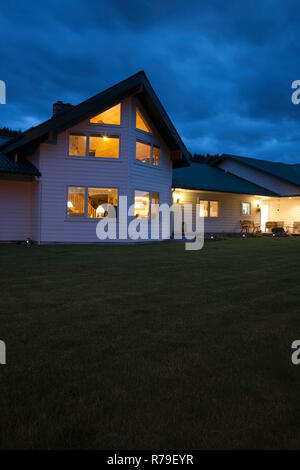 Maison de luxe immense sur un ranch dans le Montana, USA Banque D'Images