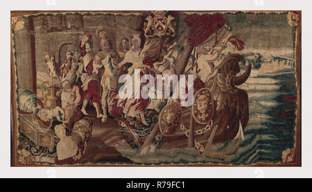 Chute de Troie : Helen navire embarquement pour retourner à Sparte Banque D'Images