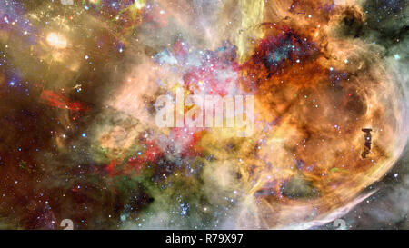 Des étoiles lumineuses dans la nébuleuse. Éléments de cette image fournie par la NASA. Banque D'Images