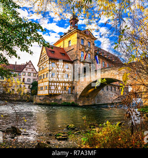 Monuments de l'Allemagne, la Bavière - historique de la belle ville de Bamberg Banque D'Images