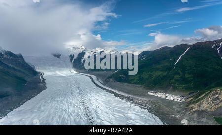 Glacier View dans Wrangell-st. Elias national park, Alaska Banque D'Images