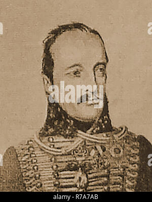 Les dirigeants de l'indépendance hongroise - Début de portrait de l'Archiduc Palatin Joseph, alias Joseph Anton Johann, l'Archiduc d'Autriche - Erzherzog Joseph Anton Johann Baptist von Österreich-Toscana -, Joseph Anton Johann von Österreich, Habsburg-Toscanai József főherceg János Antal, József nádor et Josef Habsbursko-Lotrinskpresseý (1776-1847) Banque D'Images